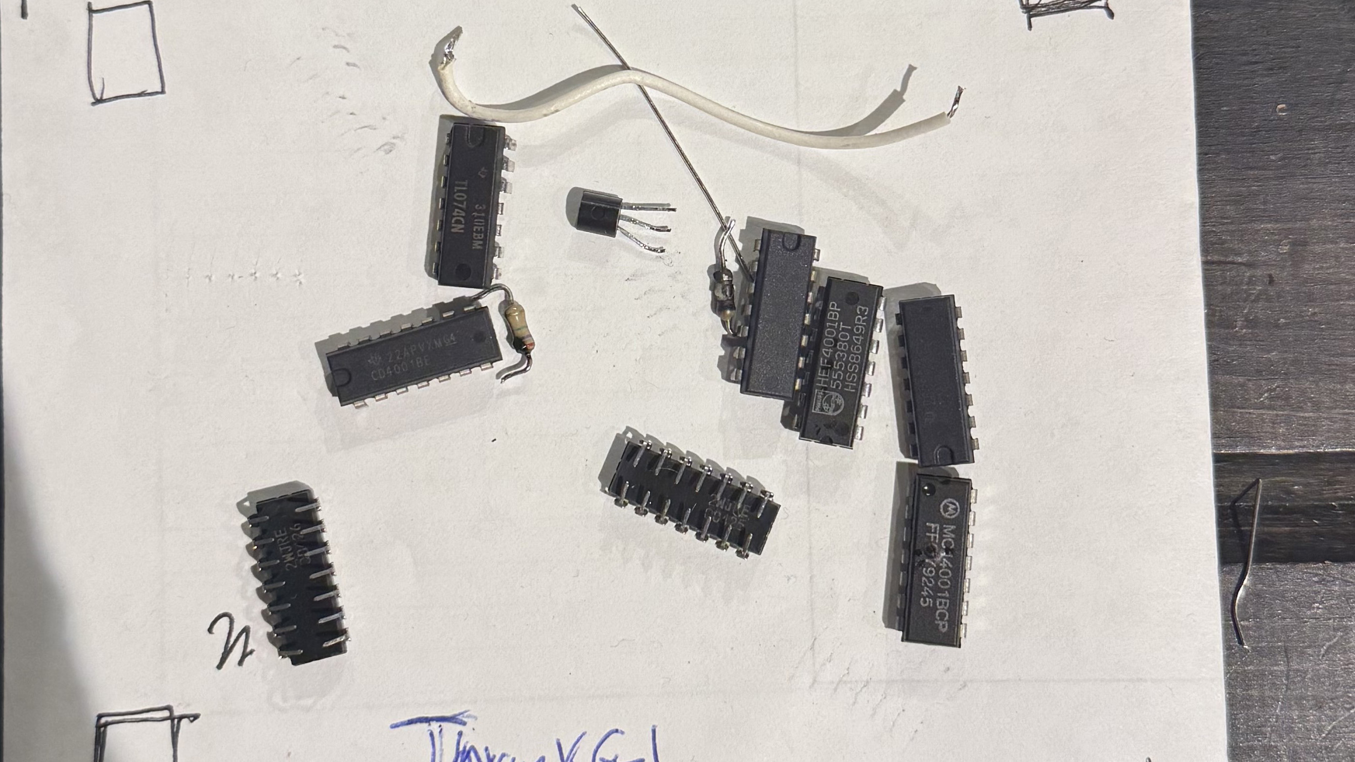 Broken components tracked down and replaced from the Neotek Elite mixing console